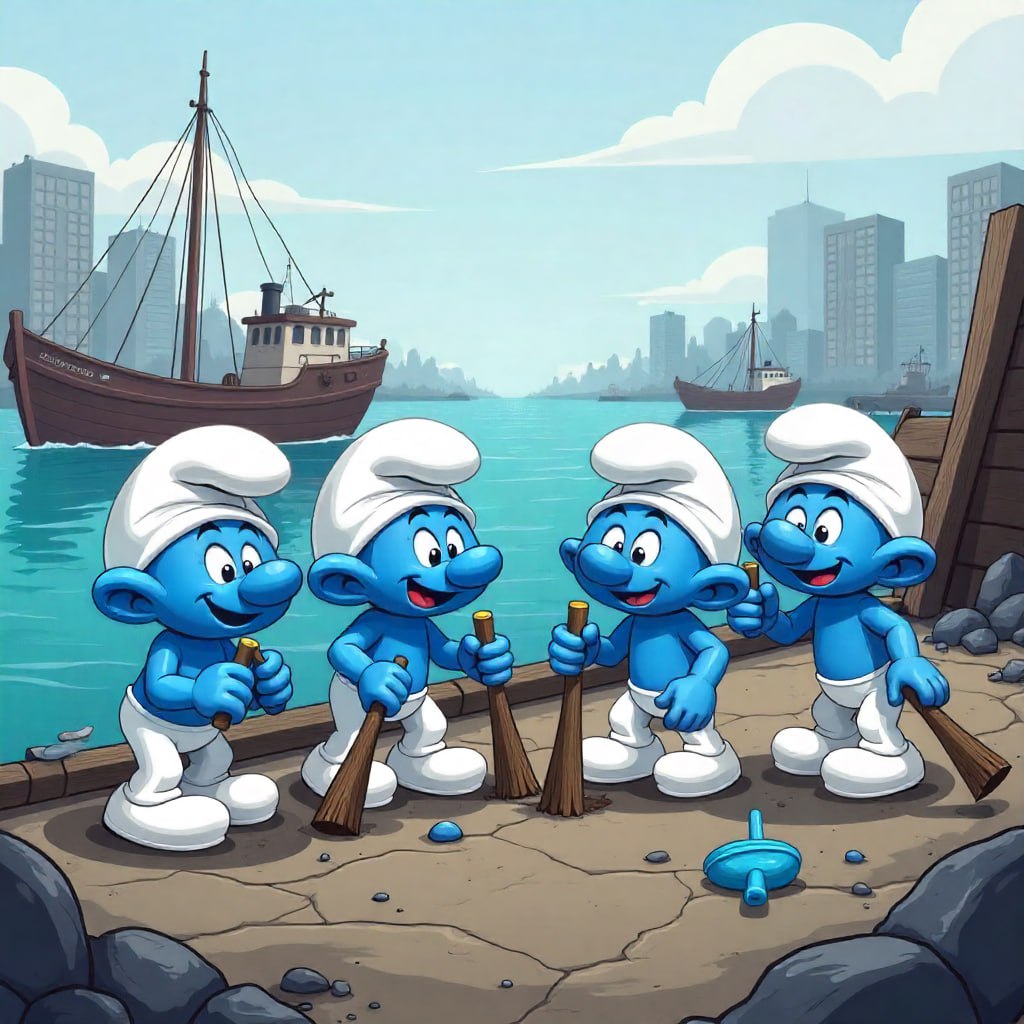 The Smurfs Ocean Block  Cleanup